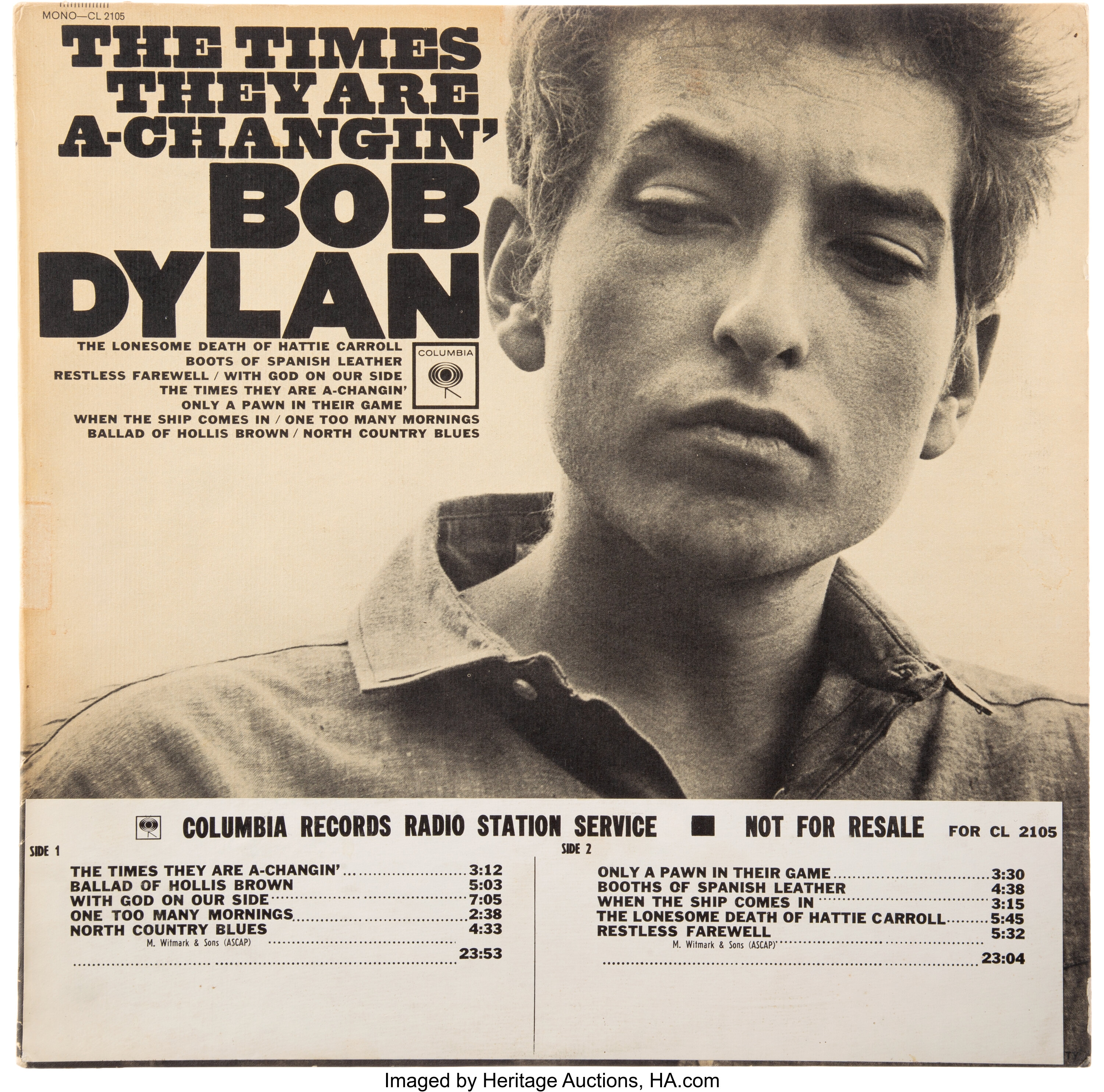 The Times They Are A-Changin Bob Dylan with timing strip
